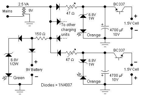1.5v battery charger circuit diagram