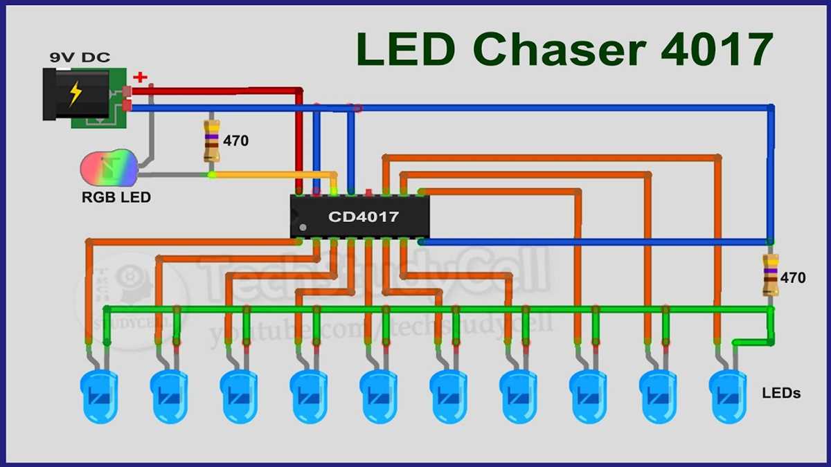 100 led running light circuit diagram