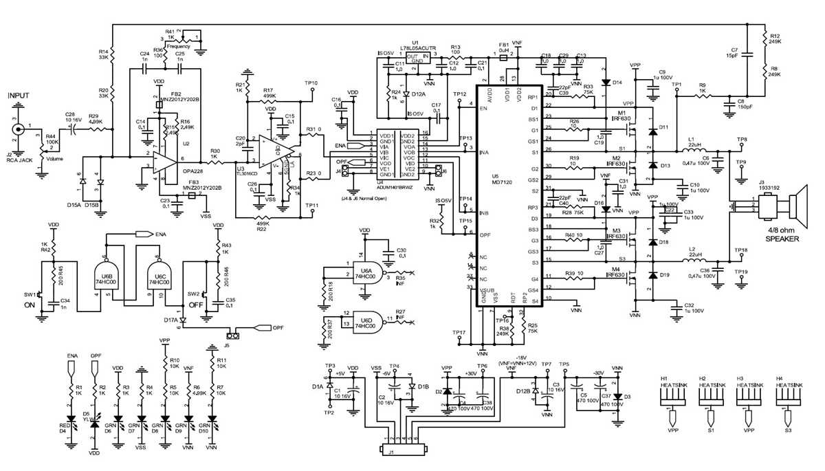 1000w audio power amplifier circuit diagram