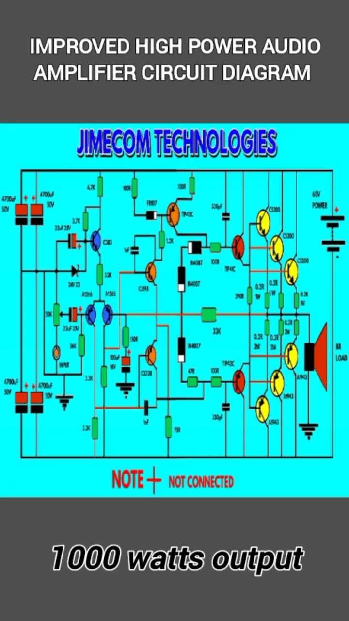 1000w audio power amplifier circuit diagram