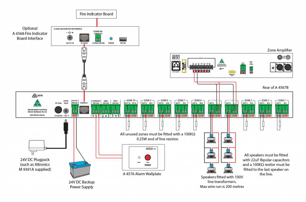 100v speaker wiring diagram
