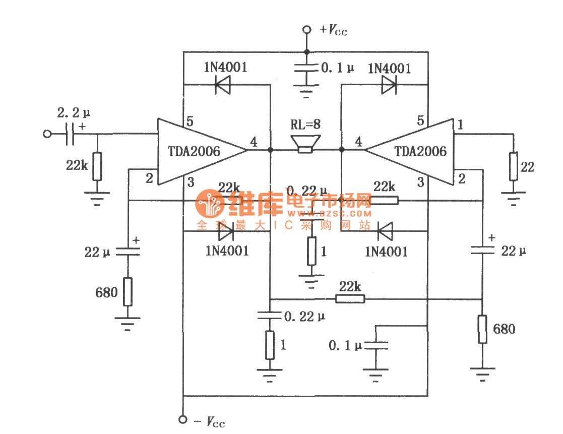 10w amplifier circuit diagram