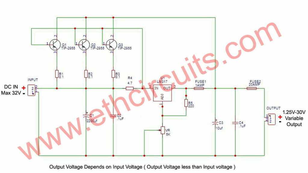 110v dc power supply circuit diagram