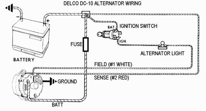 12 volt delco alternator wiring diagram