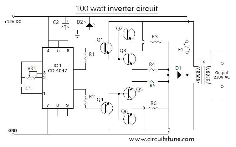 12 volt to 220 volt inverter circuit diagram 12 volt to 220 volt inverter circuit diagram