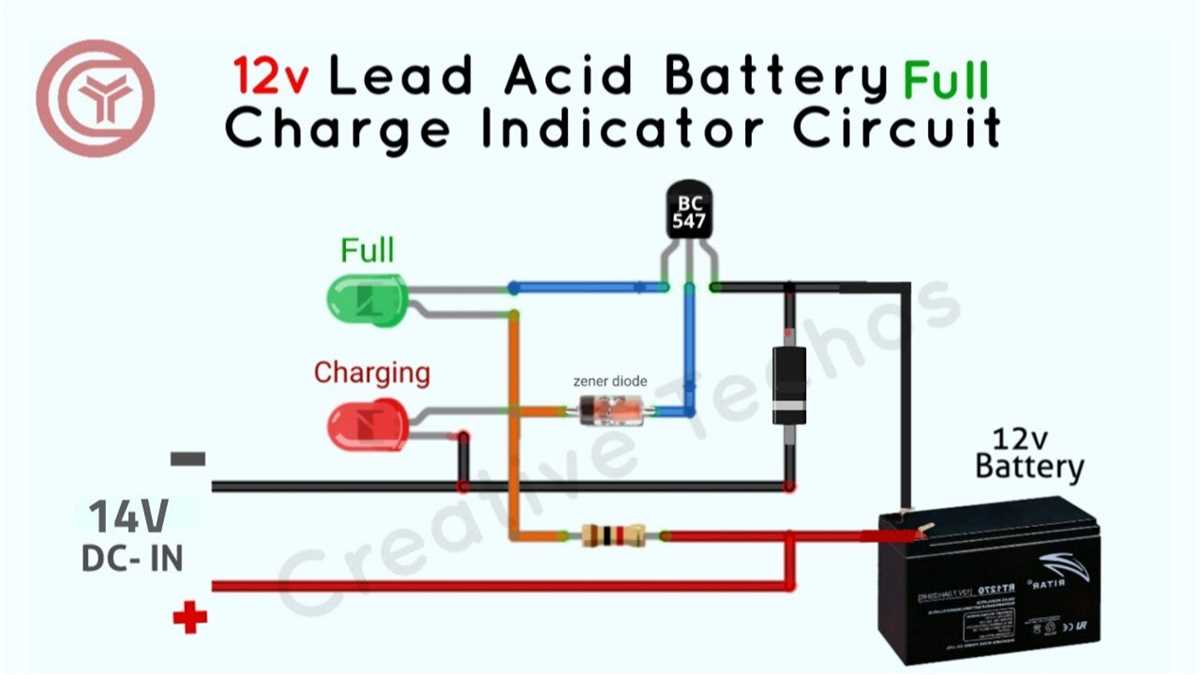 12v battery level indicator circuit diagram