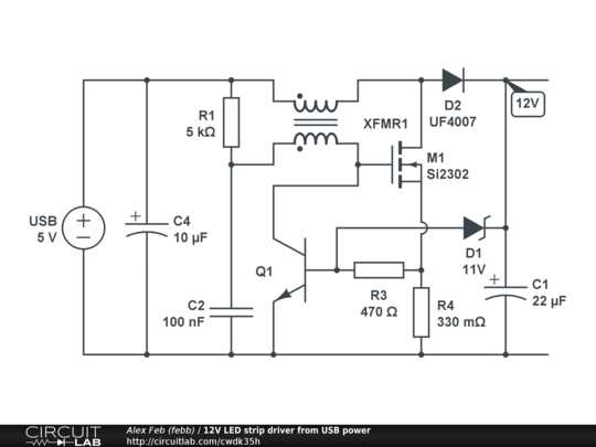 12v dc led light circuit diagram