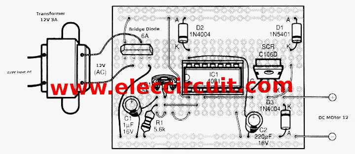12v dc motor speed controller circuit diagram