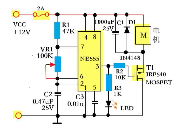 12v dc regulator circuit diagram