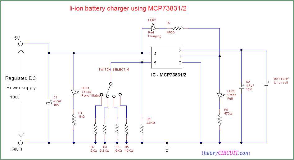 12v lithium ion battery charger circuit diagram