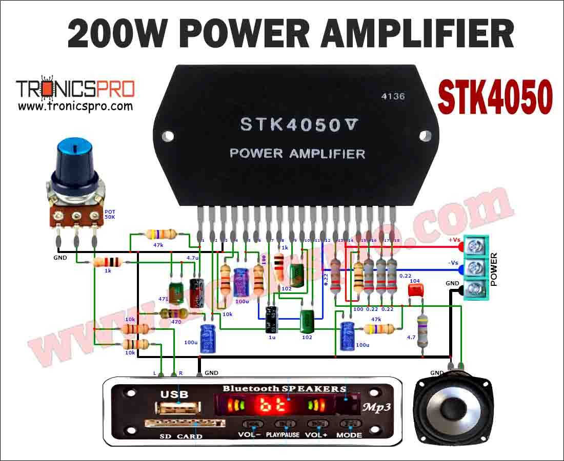 12v power amplifier schematic diagram