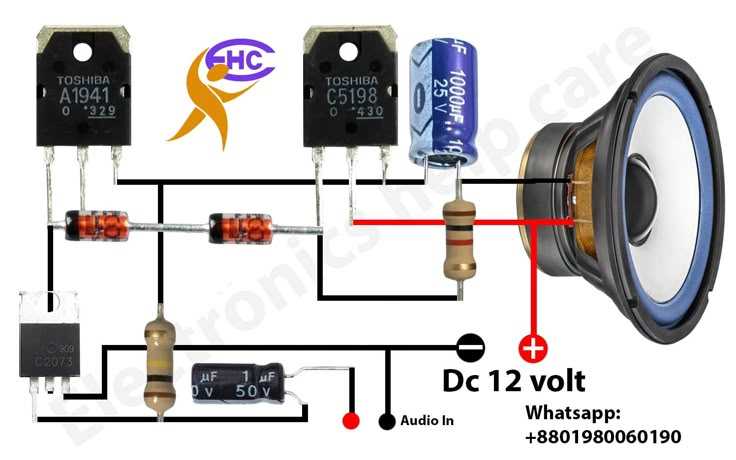12v simple amplifier circuit diagram 12v simple amplifier circuit diagram