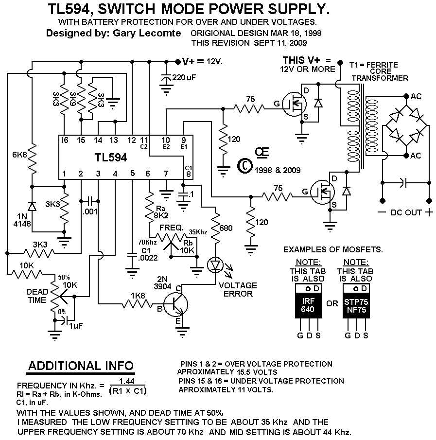 12v 10a smps circuit diagram