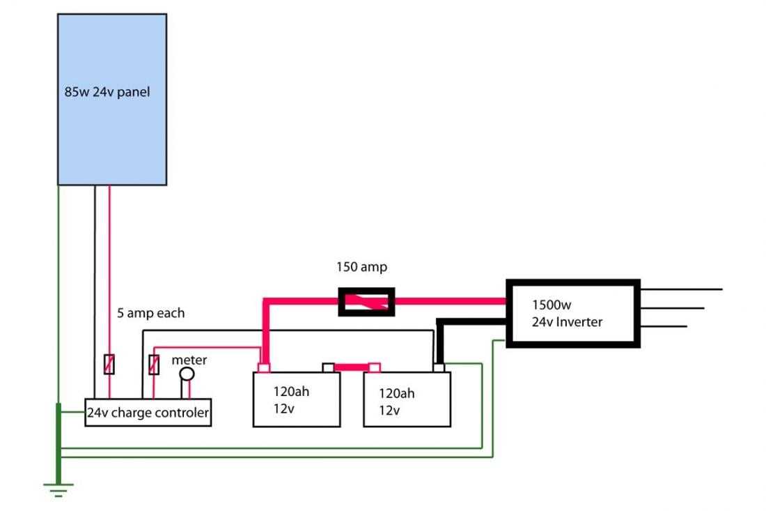 12v 24 volt solar panel wiring diagram