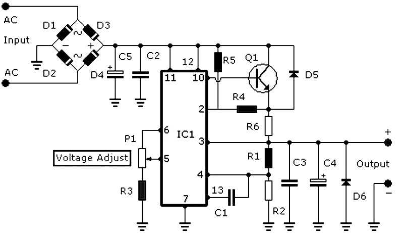 12v 3a power supply circuit diagram