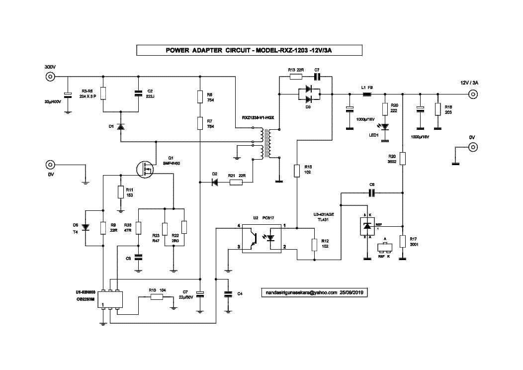 12v 3a power supply circuit diagram