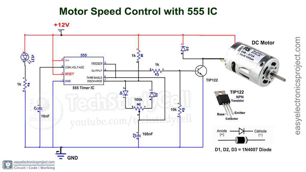 12v 5a dc motor speed control circuit diagram