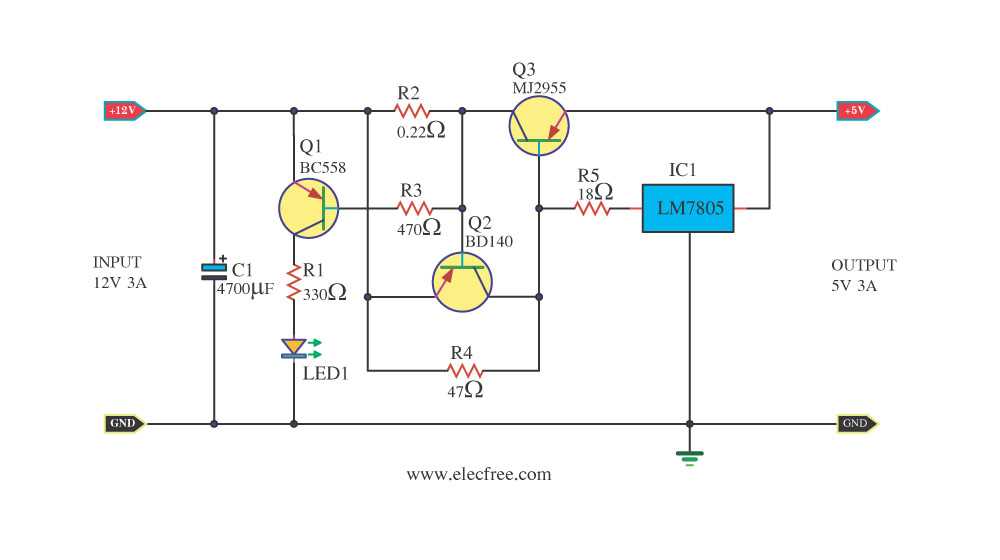 12v dc regulator circuit diagram