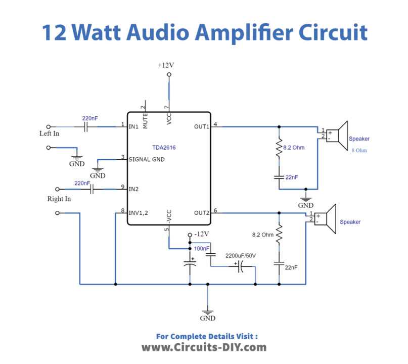 12v power amplifier circuit diagram