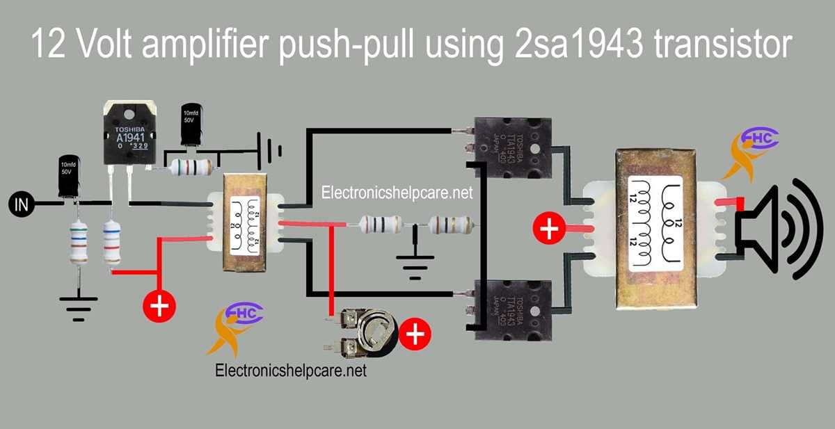 12v power amplifier schematic diagram