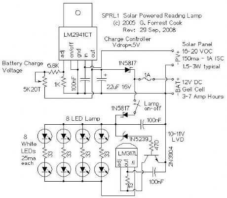 12v power supply circuit diagram with led