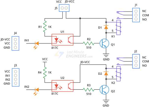 12v relay module circuit diagram