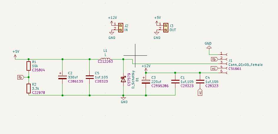 12v to 5v circuit diagram