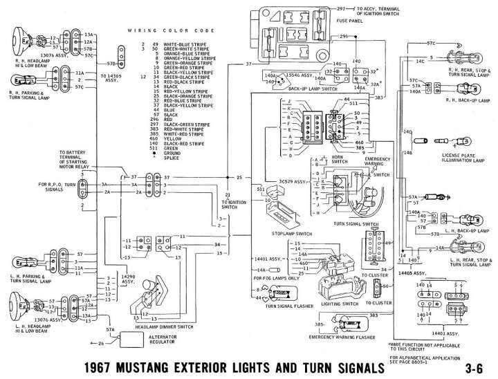 1967 mustang engine wiring diagram