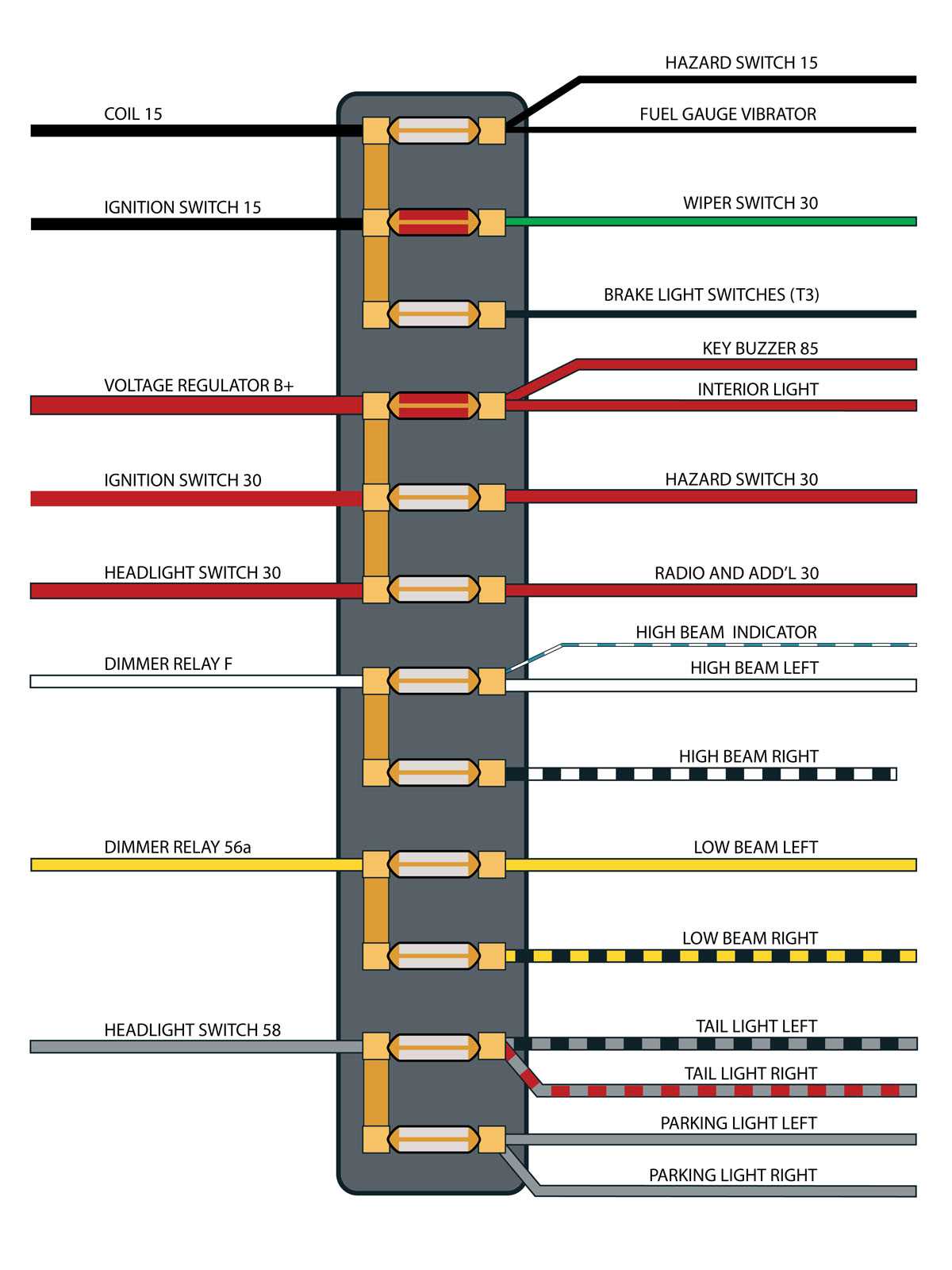 1971 volkswagen beetle wiring diagram
