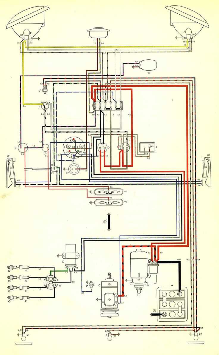 1972 vw beetle starter wiring diagram