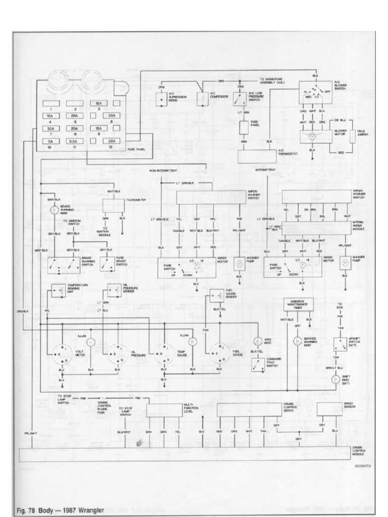 1993 jeep wrangler radio wiring diagram