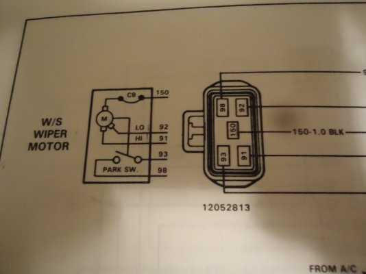 1994 chevy 1500 wiper motor wiring diagram