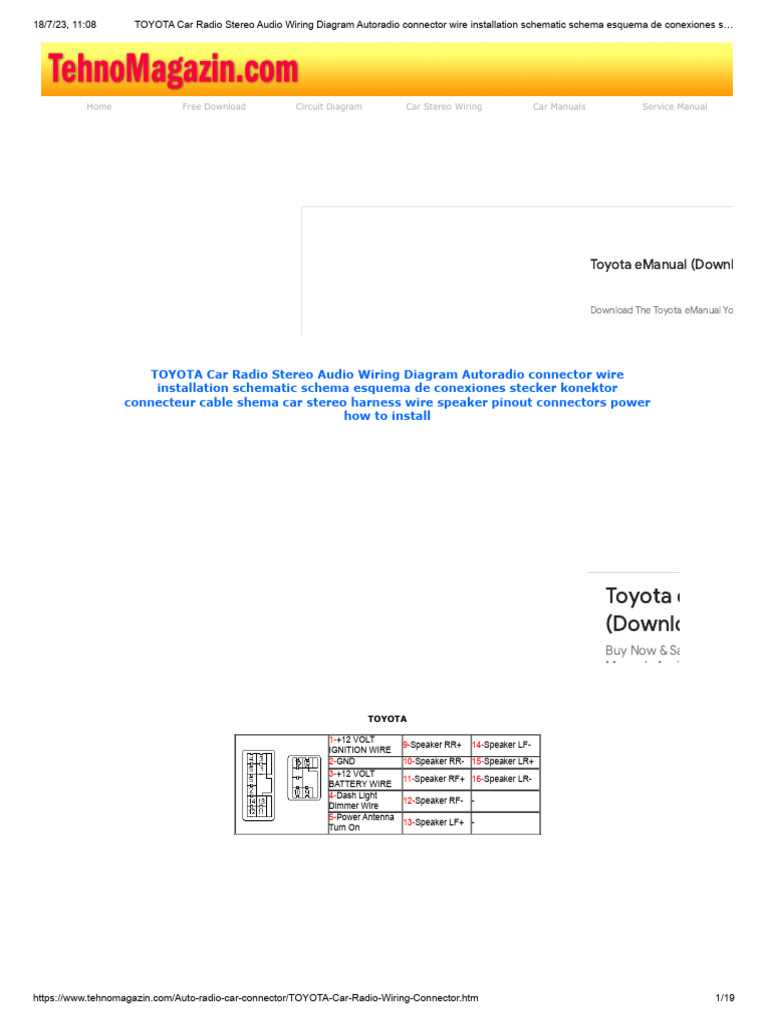 1994 toyota corolla stereo wiring diagram