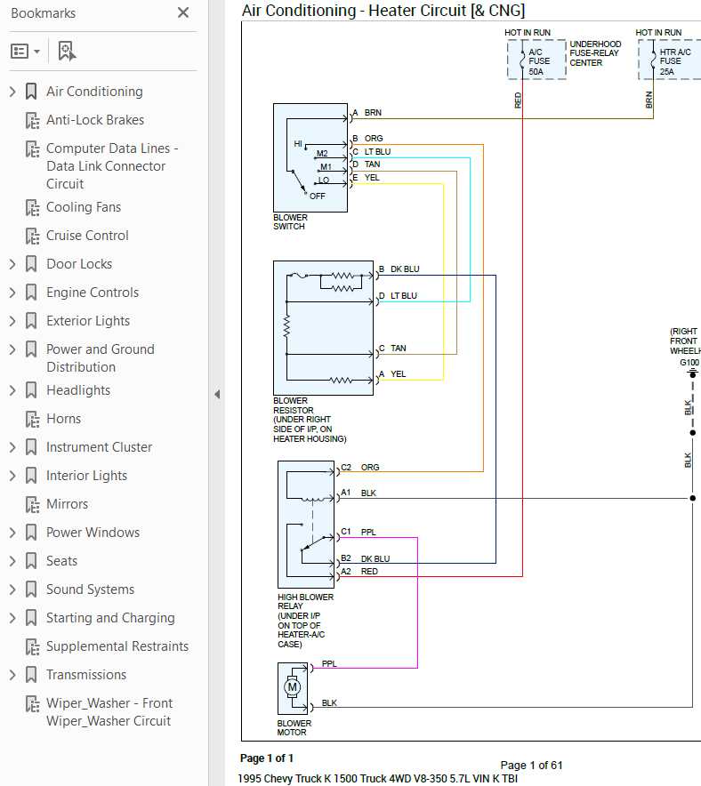 1995 chevy silverado ac control panel wiring diagram