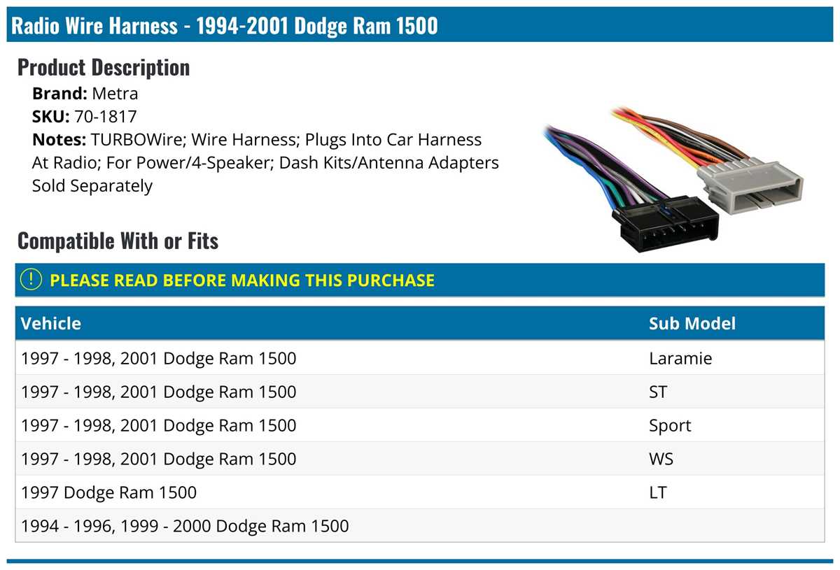1996 dodge ram 1500 radio wiring diagram