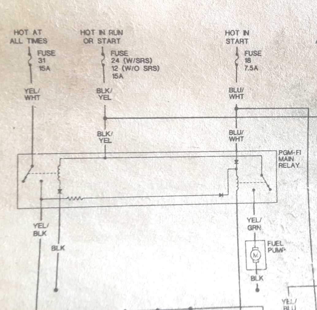 1997 honda civic fuel pump wiring diagram
