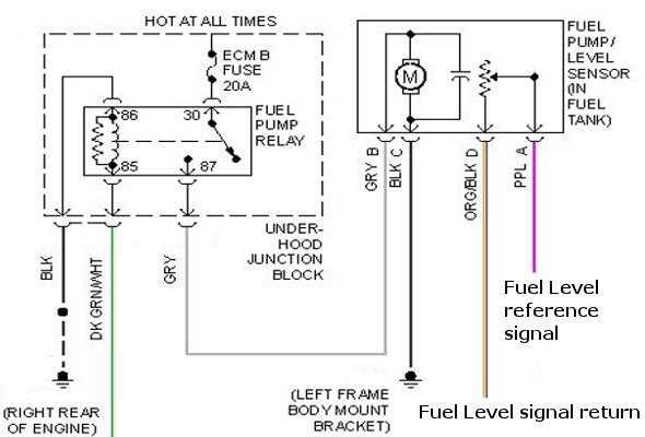 1998 chevy blazer fuel pump wiring diagram