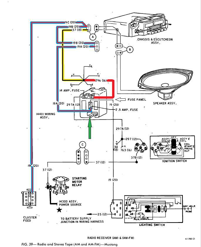 1998 mustang radio wiring diagram