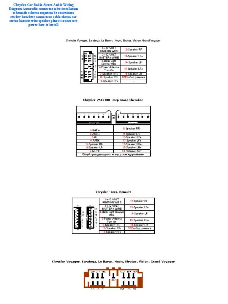 1999 dodge caravan radio wiring diagram