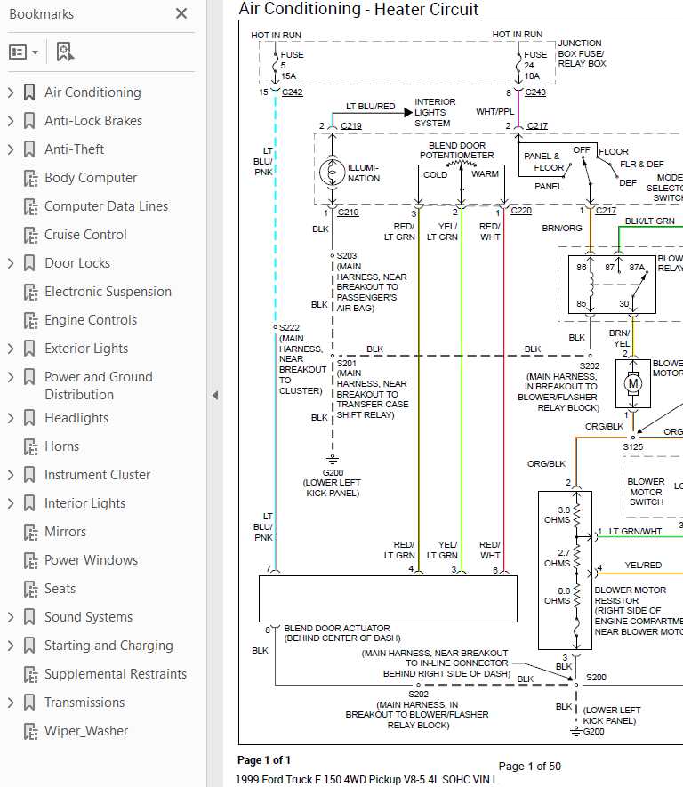 1999 ford f150 trailer wiring diagram