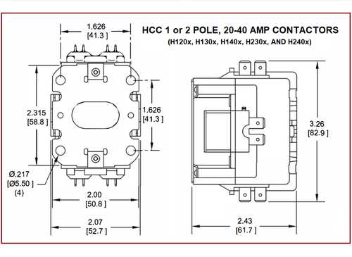 2 pole contactor 120v coil wiring diagram