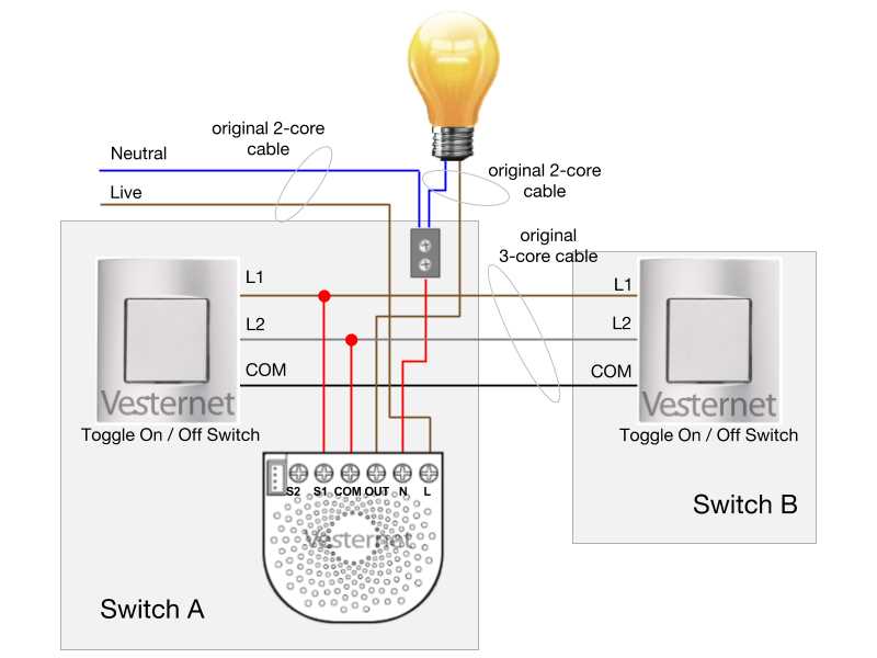 2 switch light switch wiring diagram