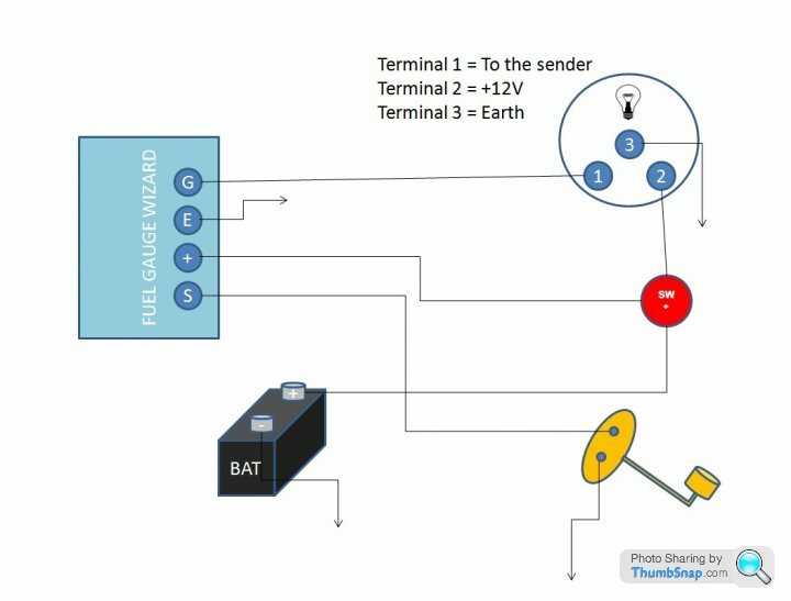 2 wire fuel gauge wiring diagram