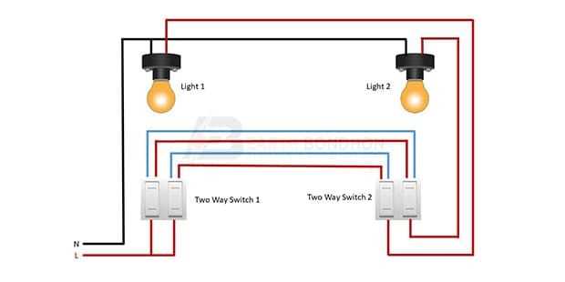 2 way lighting circuit wiring diagram 2 way lighting circuit wiring diagram