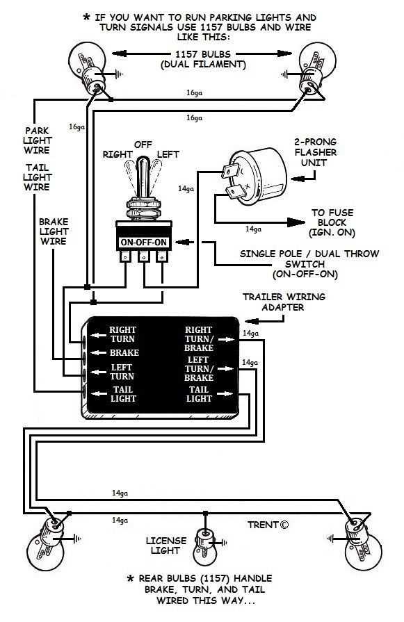 2 wire tail light wiring diagram