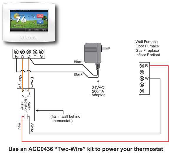 2 wire thermostat heat only wiring diagram