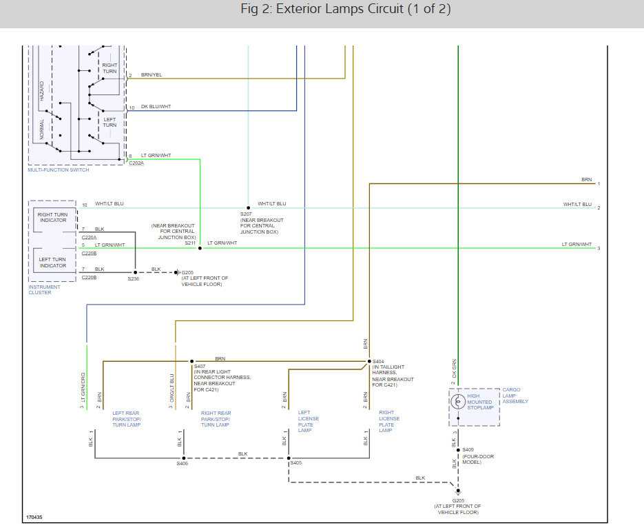 2000 ford ranger brake light wiring diagram