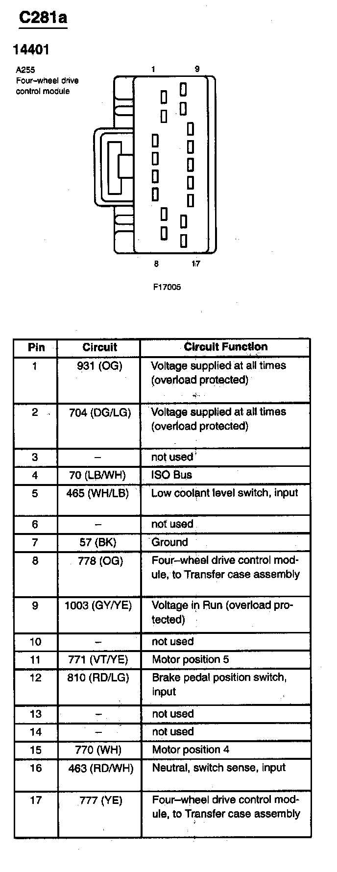 2001 ford ranger wiring diagram