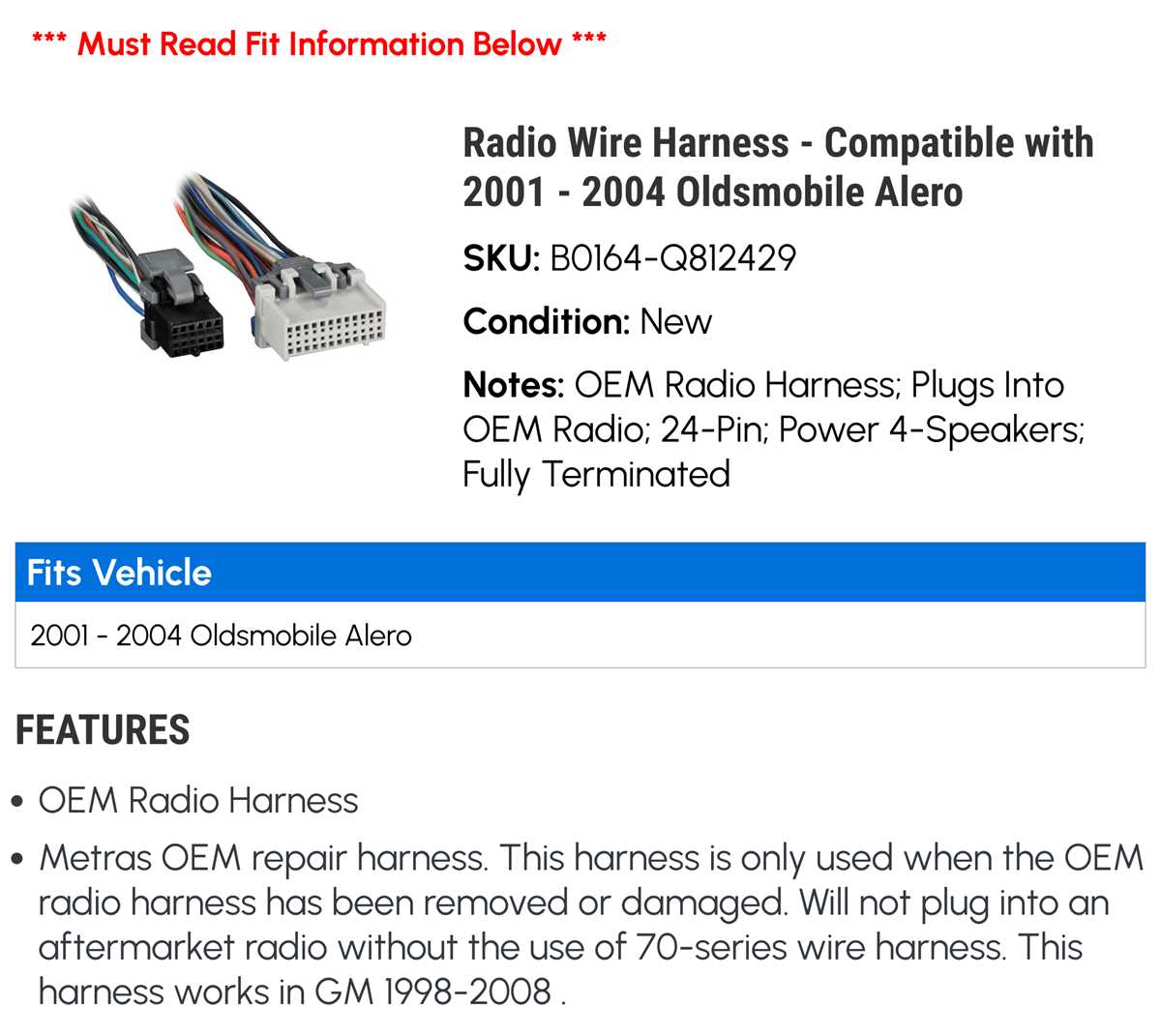 2003 oldsmobile alero radio wiring diagram