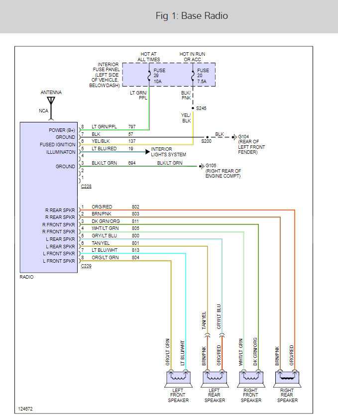 2003 ford explorer radio wiring harness diagram